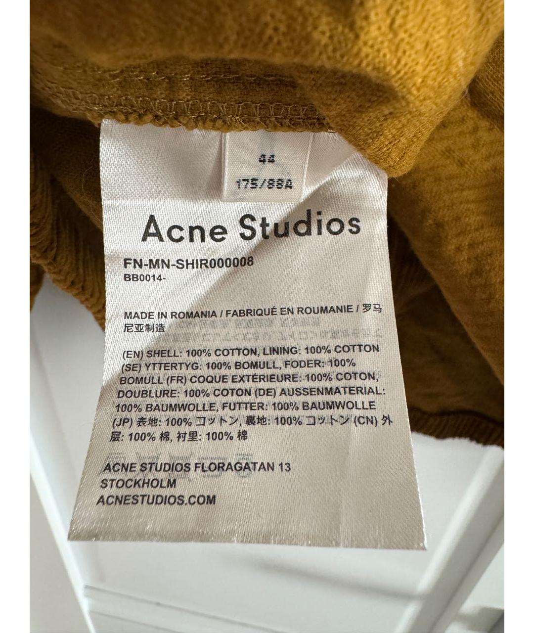 ACNE STUDIOS Оранжевая кэжуал рубашка, фото 6