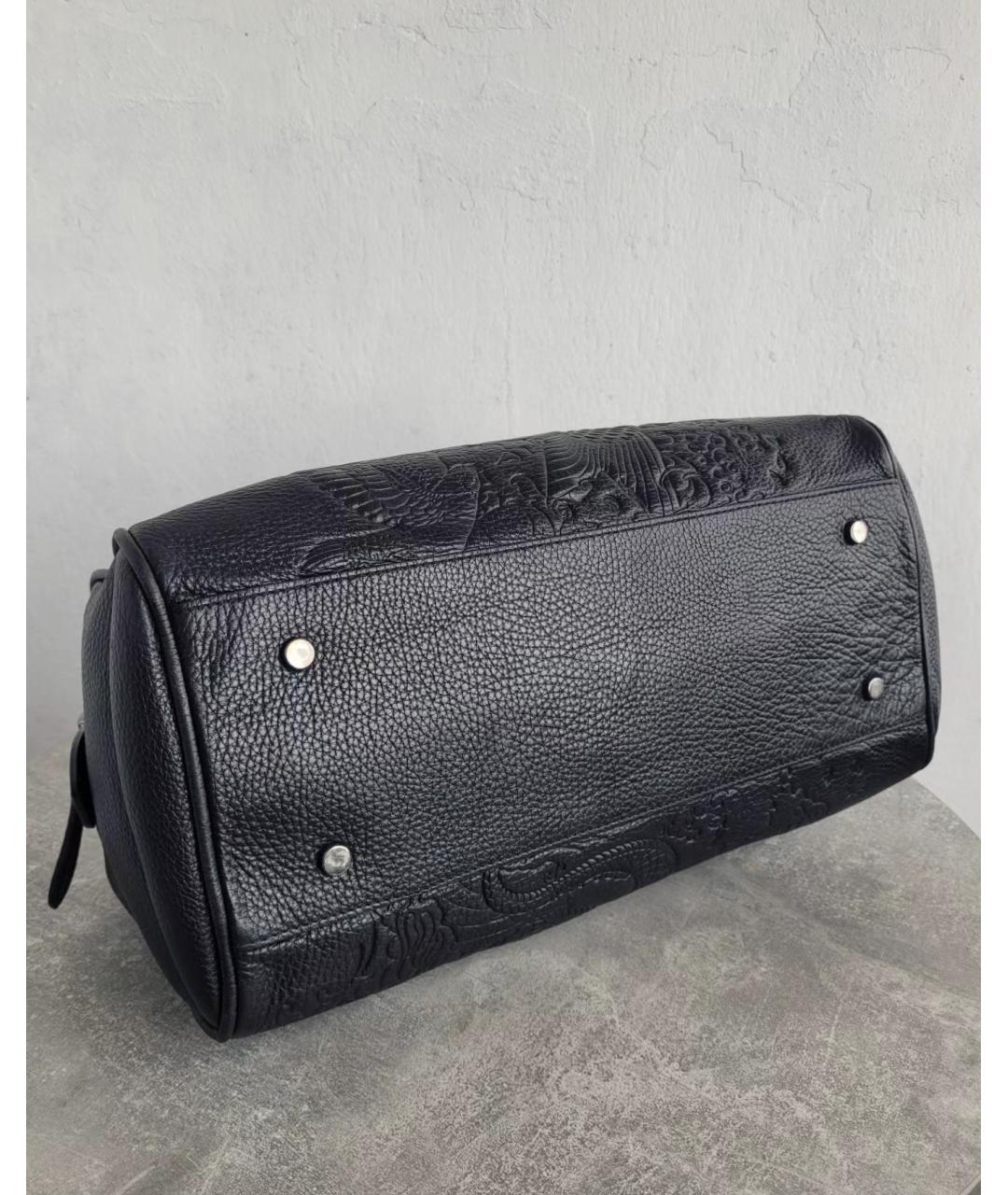 JEAN PAUL GAULTIER Черная кожаная сумка тоут, фото 4