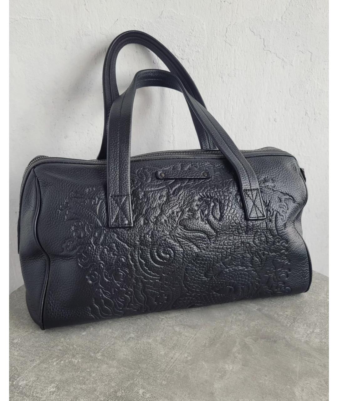 JEAN PAUL GAULTIER Черная кожаная сумка тоут, фото 2