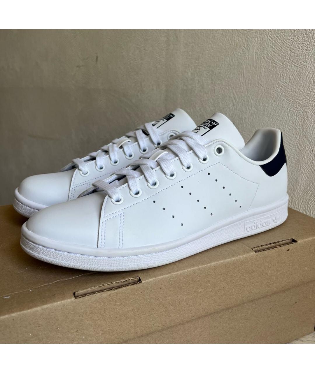 ADIDAS Белые кожаные низкие кроссовки / кеды, фото 5