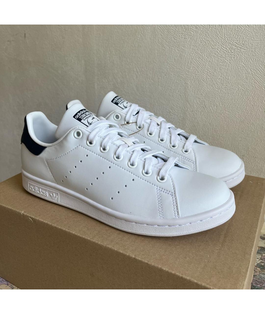 ADIDAS Белые кожаные низкие кроссовки / кеды, фото 3