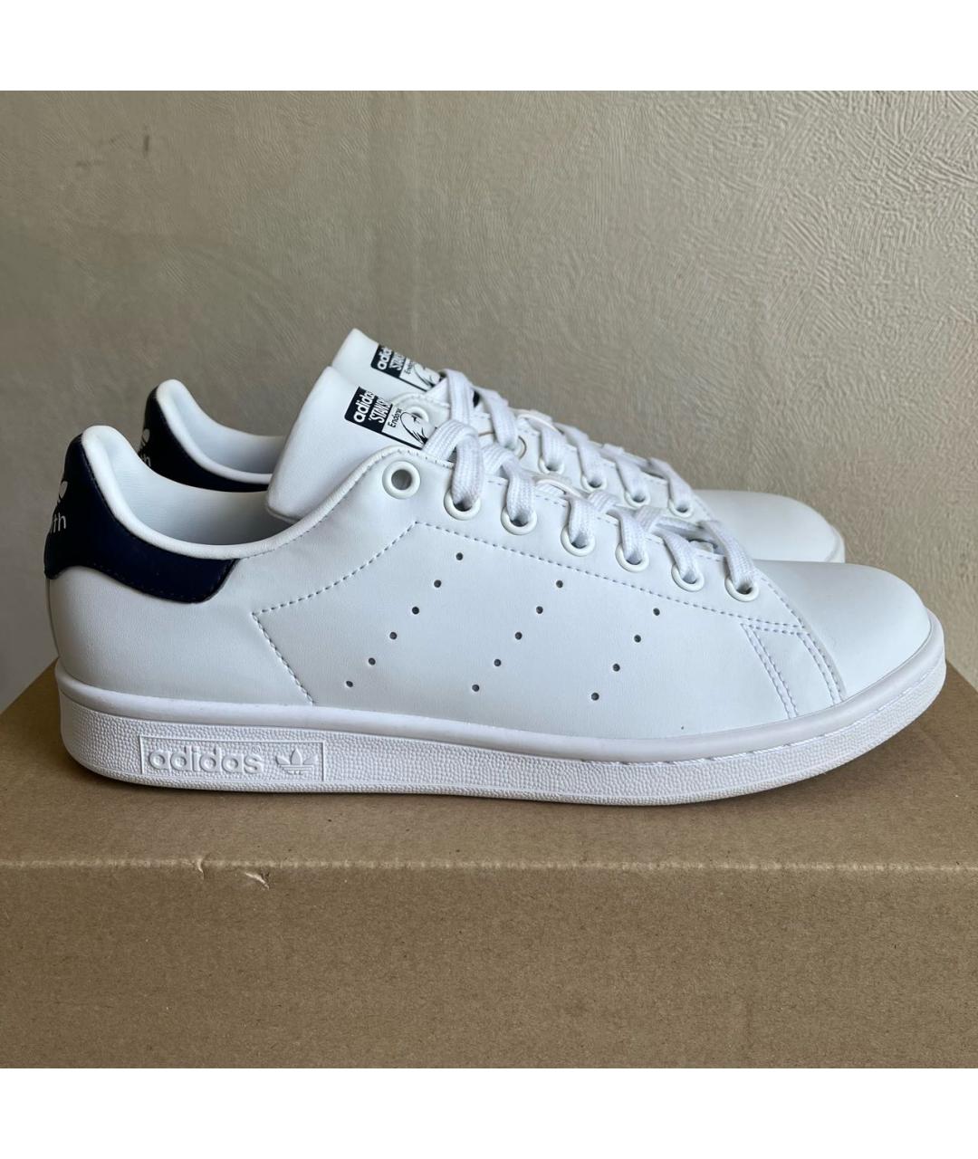 ADIDAS Белые кожаные низкие кроссовки / кеды, фото 2