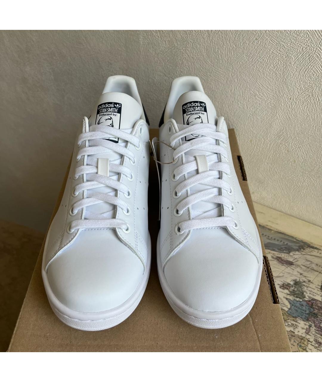 ADIDAS Белые кожаные низкие кроссовки / кеды, фото 4