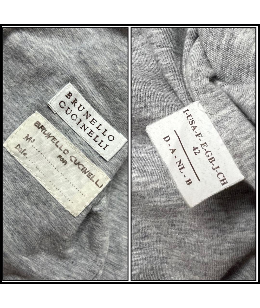 BRUNELLO CUCINELLI Серая куртка, фото 8