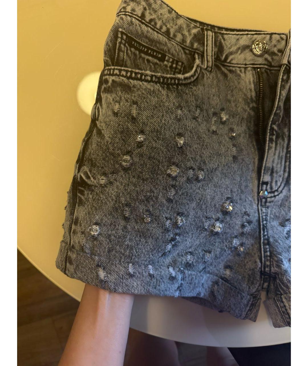 PHILIPP PLEIN Серые шорты, фото 4