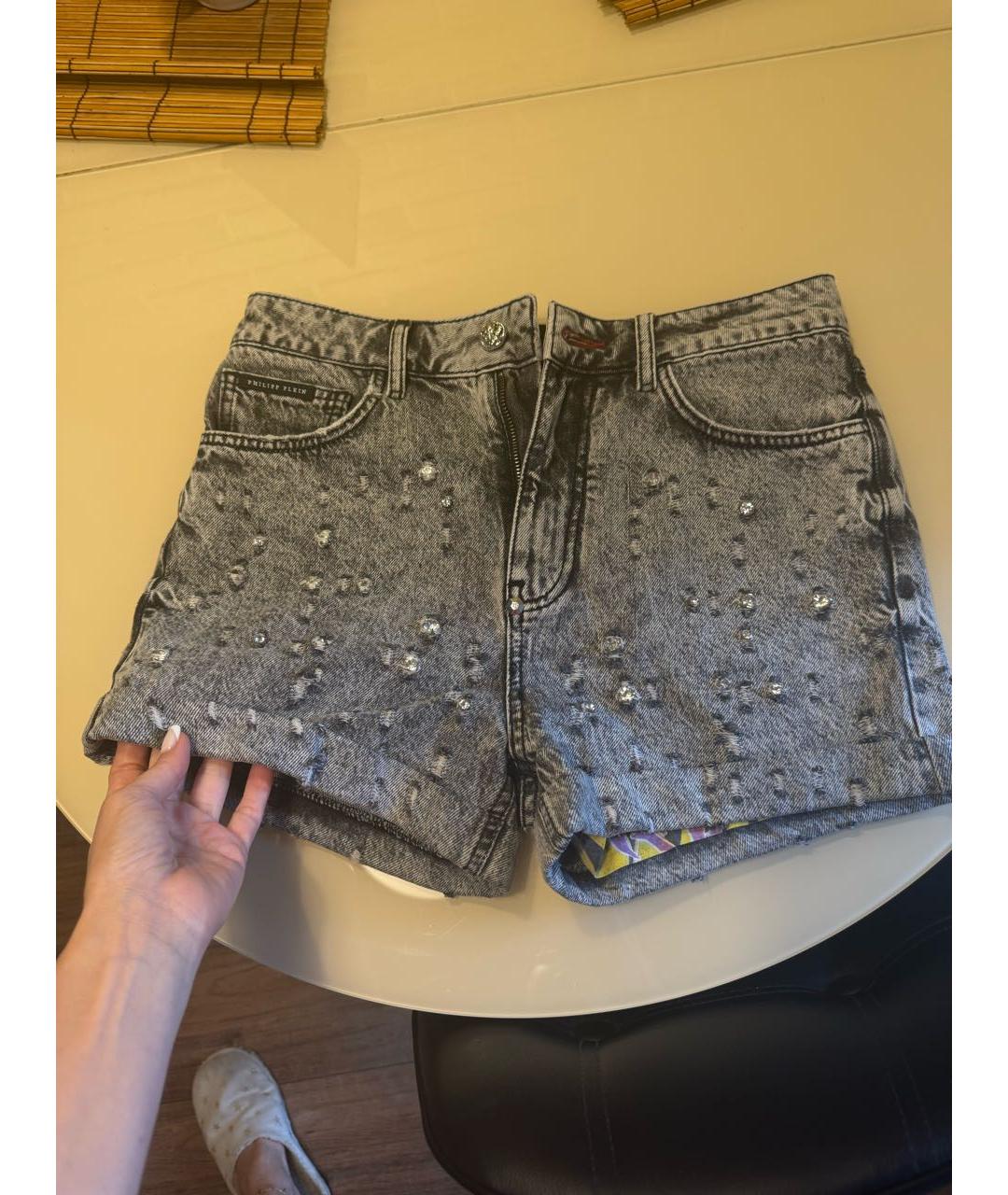 PHILIPP PLEIN Серые шорты, фото 6