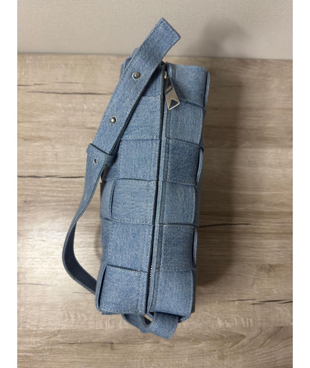 BOTTEGA VENETA Голубая деним сумка через плечо, фото 5