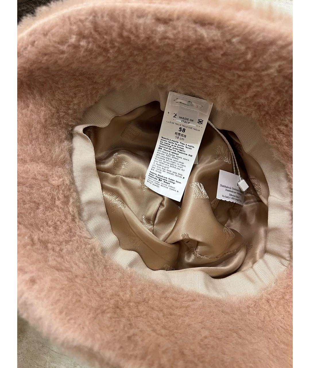 MAX MARA Розовая шерстяная шляпа, фото 6