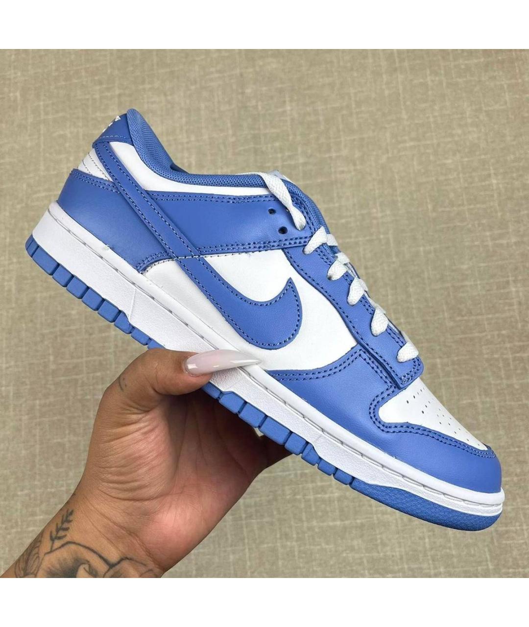 NIKE Голубые кожаные кроссовки, фото 5