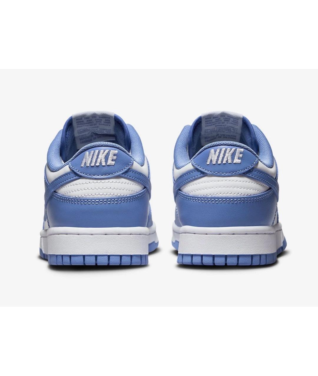 NIKE Голубые кожаные низкие кроссовки / кеды, фото 4