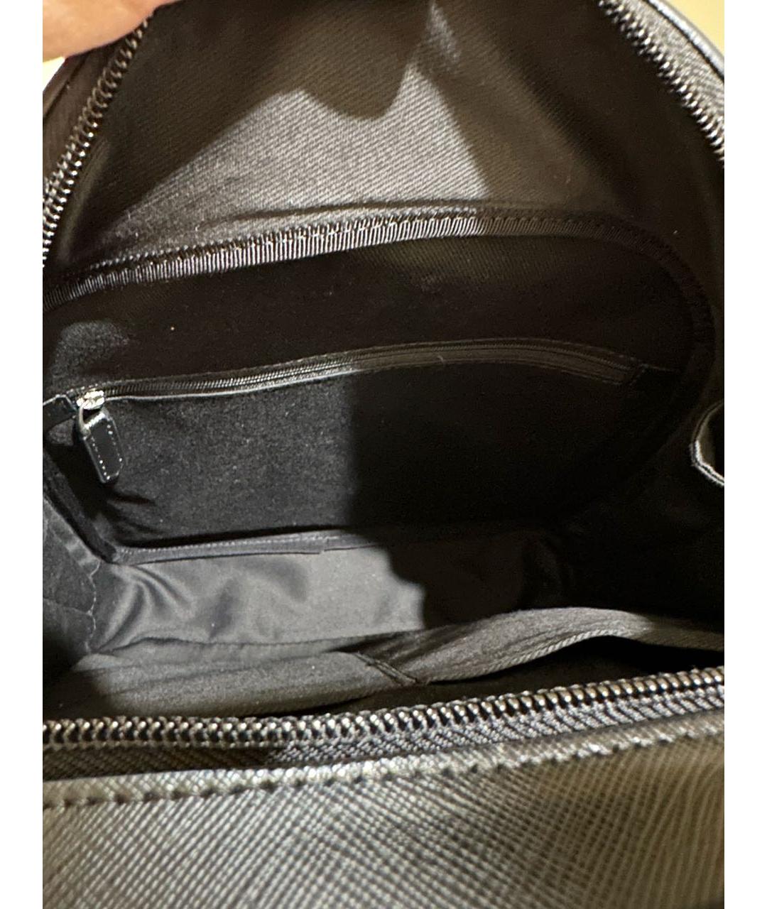 MONTBLANC Черный кожаный рюкзак, фото 4