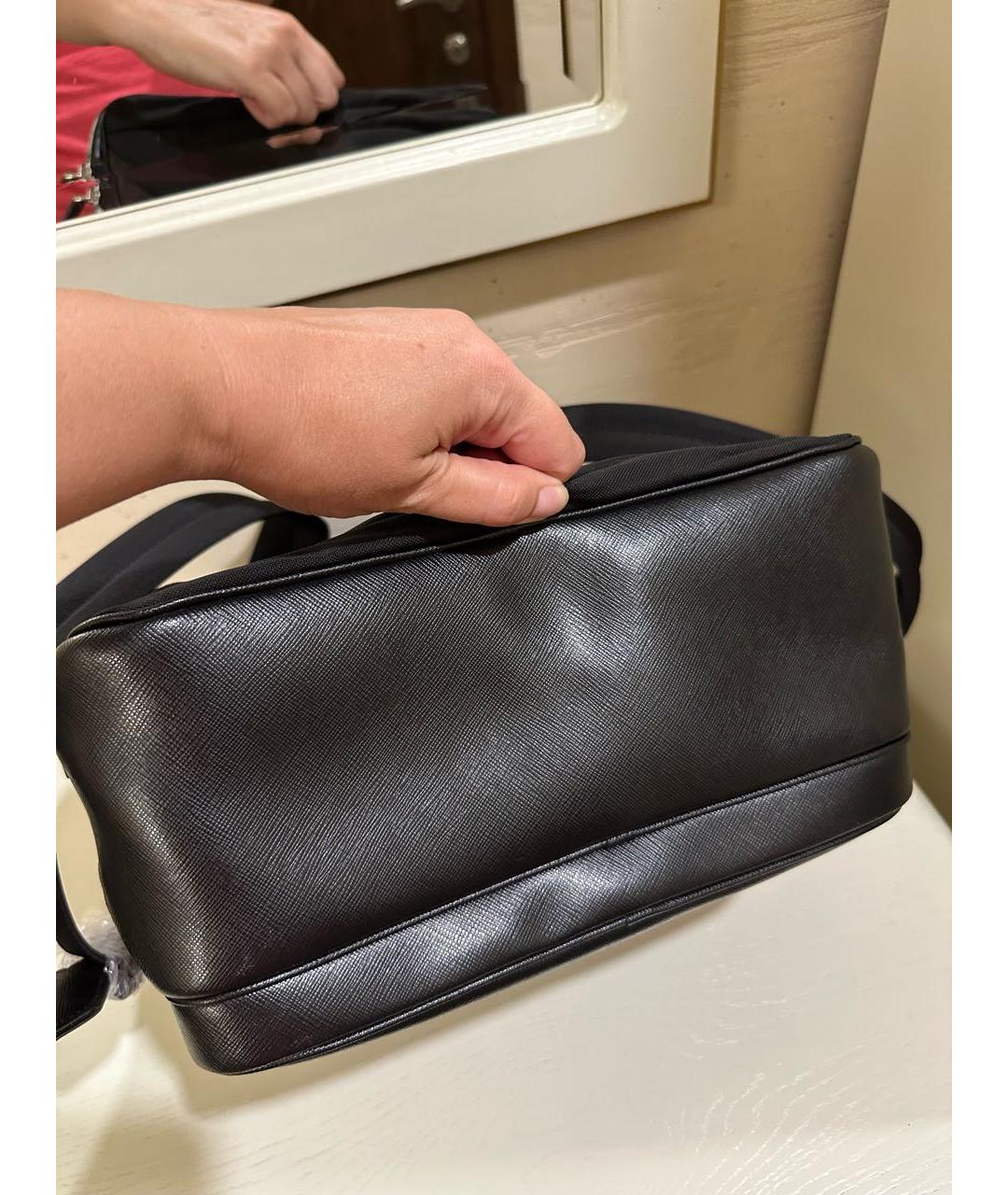 MONTBLANC Черный кожаный рюкзак, фото 8