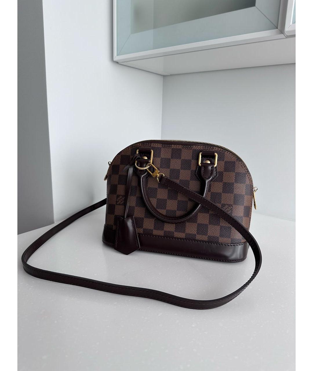 LOUIS VUITTON Коричневая сумка через плечо из искусственной кожи, фото 2