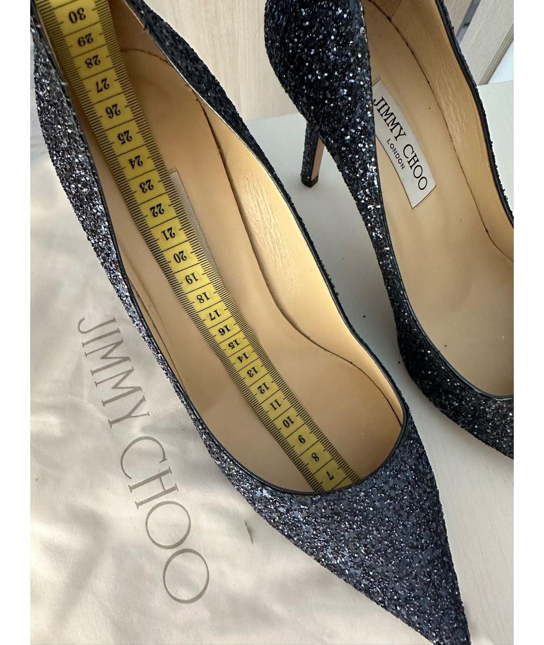 JIMMY CHOO Синие кожаные туфли, фото 3