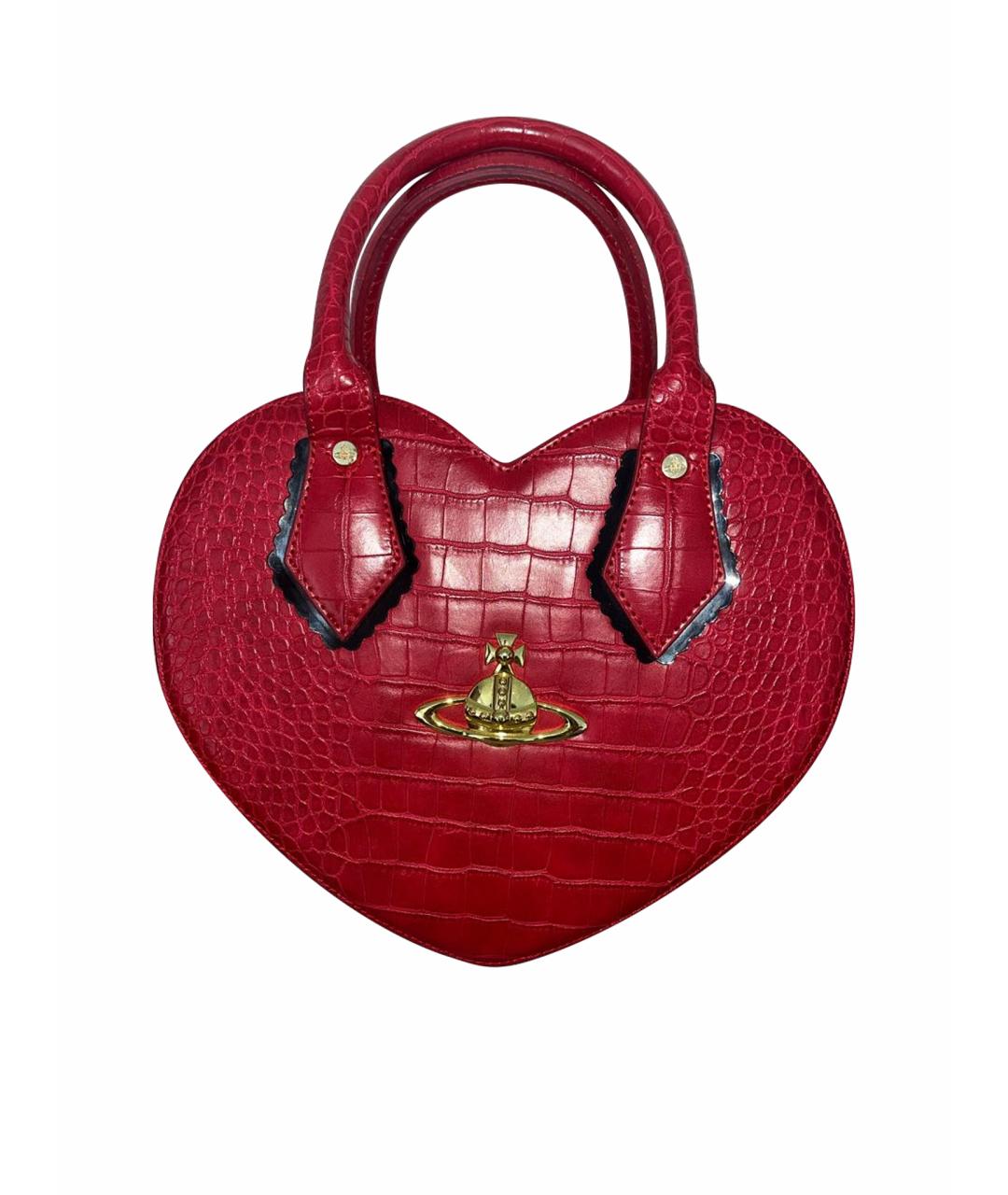 VIVIENNE WESTWOOD Красная сумка с короткими ручками из искусственной кожи, фото 1