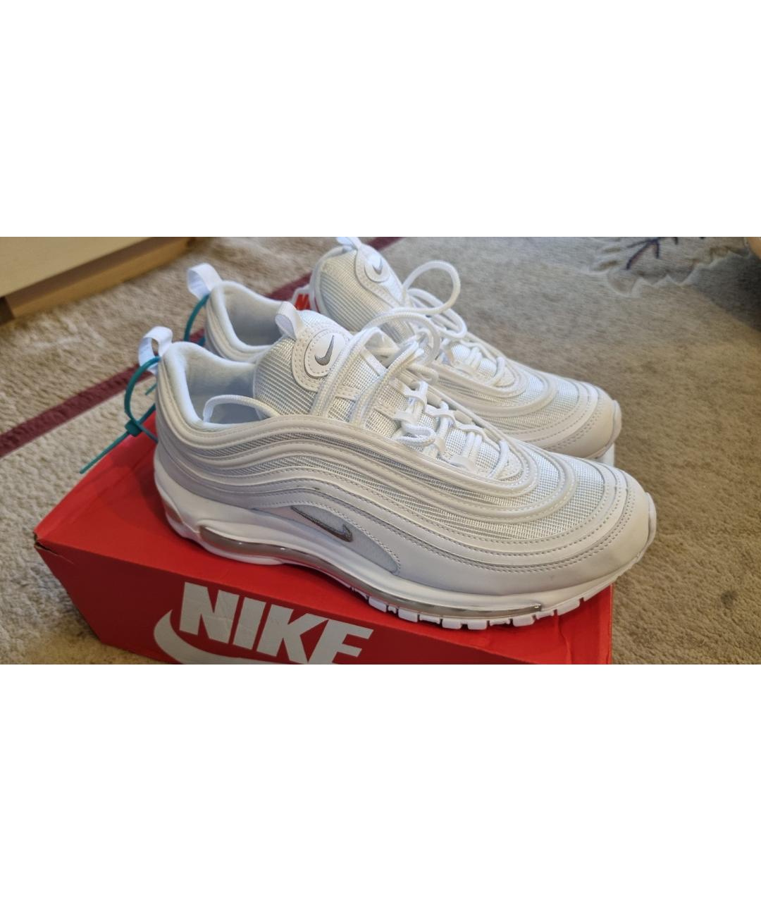 NIKE Белые текстильные низкие кроссовки / кеды, фото 7