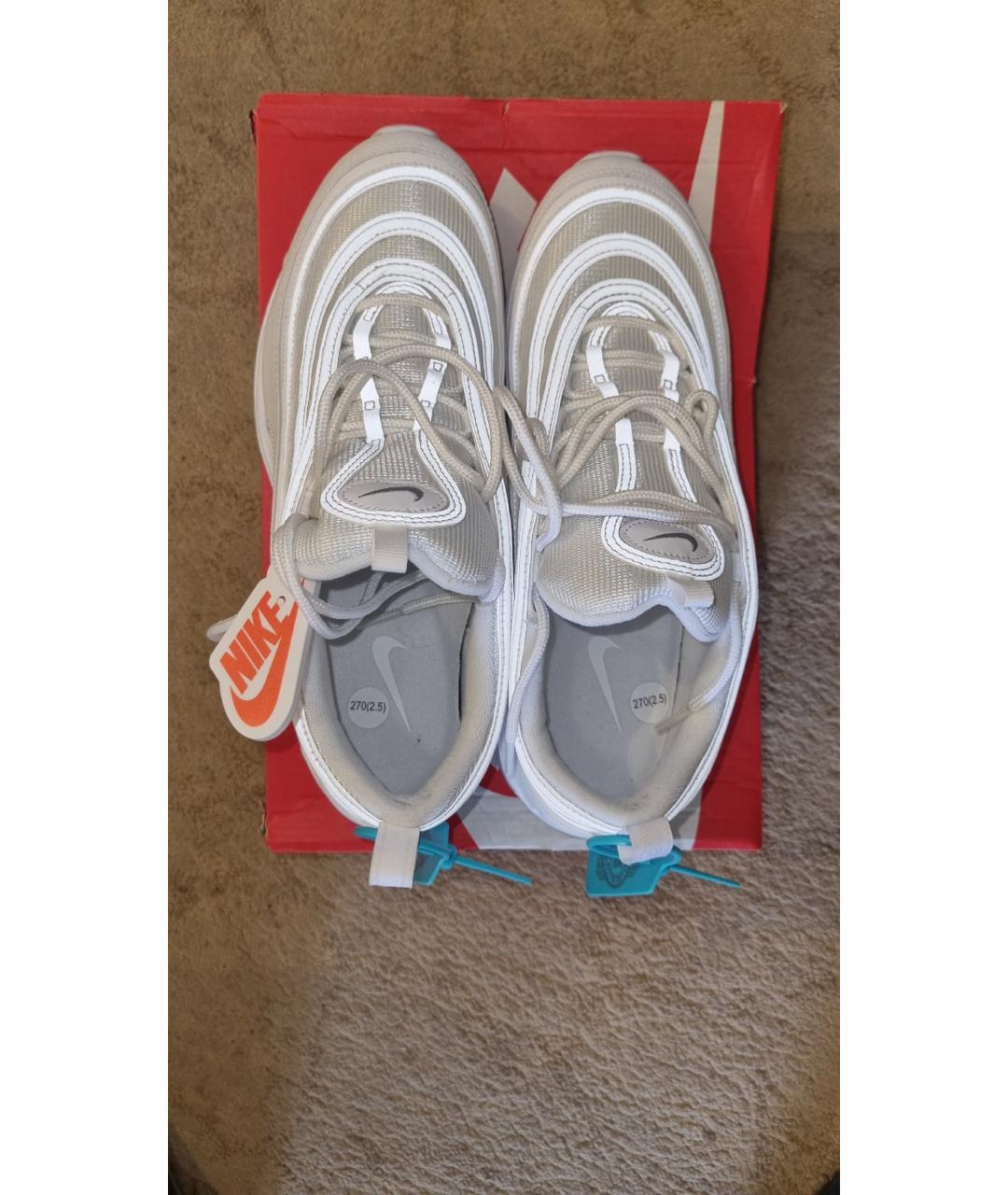 NIKE Белые текстильные низкие кроссовки / кеды, фото 6