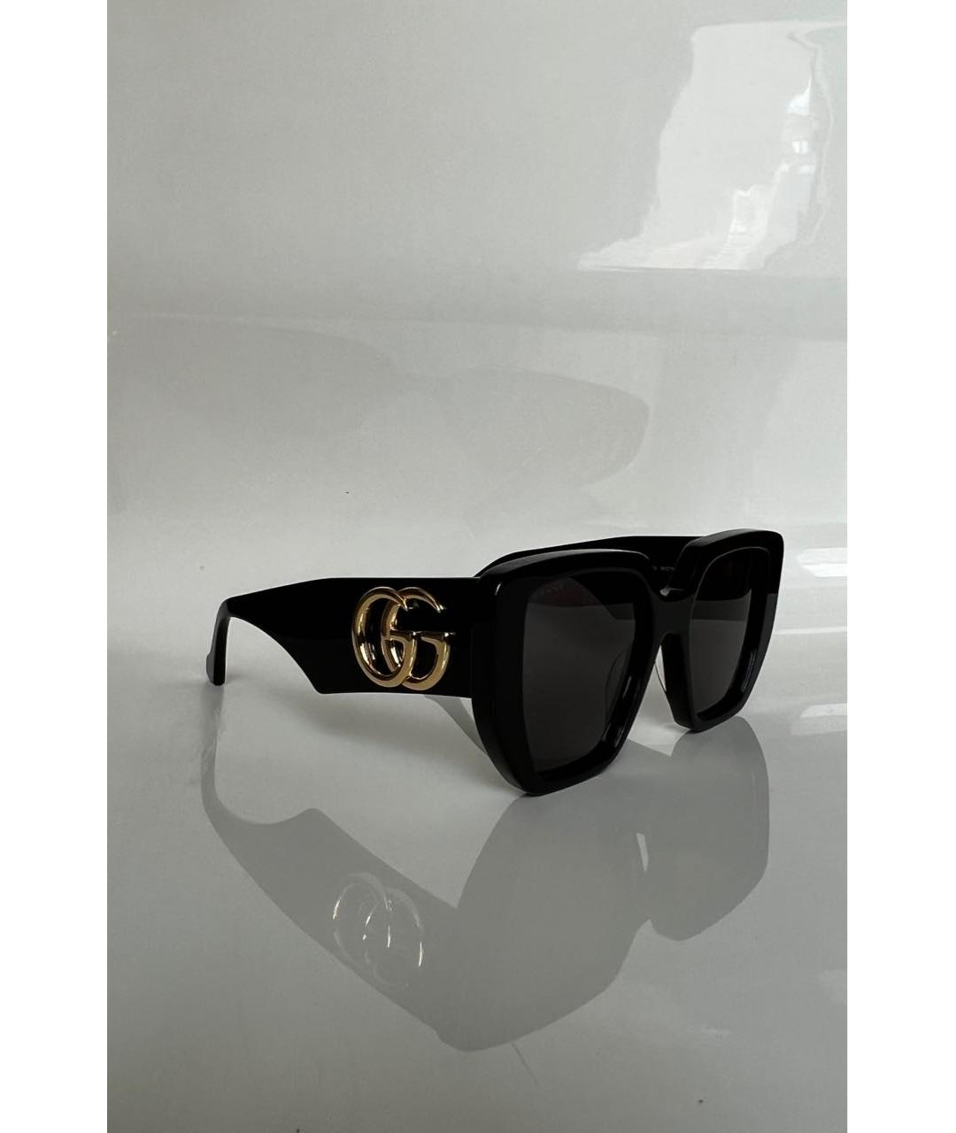 GUCCI Черные пластиковые солнцезащитные очки, фото 2