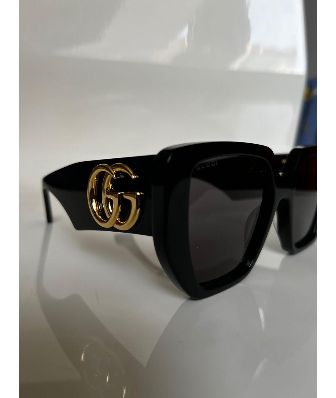 GUCCI Черные пластиковые солнцезащитные очки, фото 3