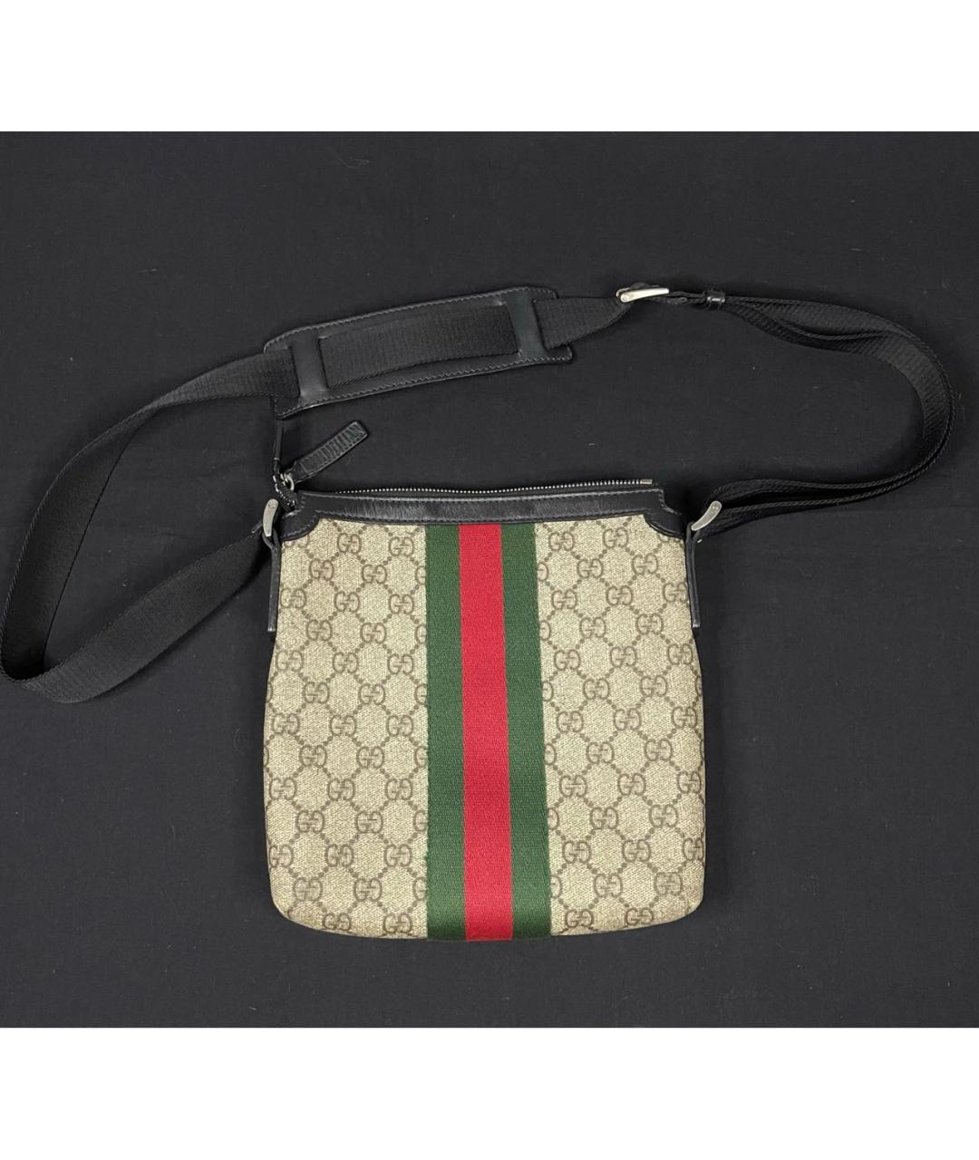 GUCCI Хаки кожаная сумка на плечо, фото 3