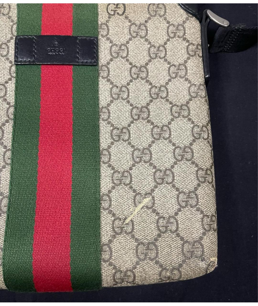 GUCCI Хаки кожаная сумка на плечо, фото 2