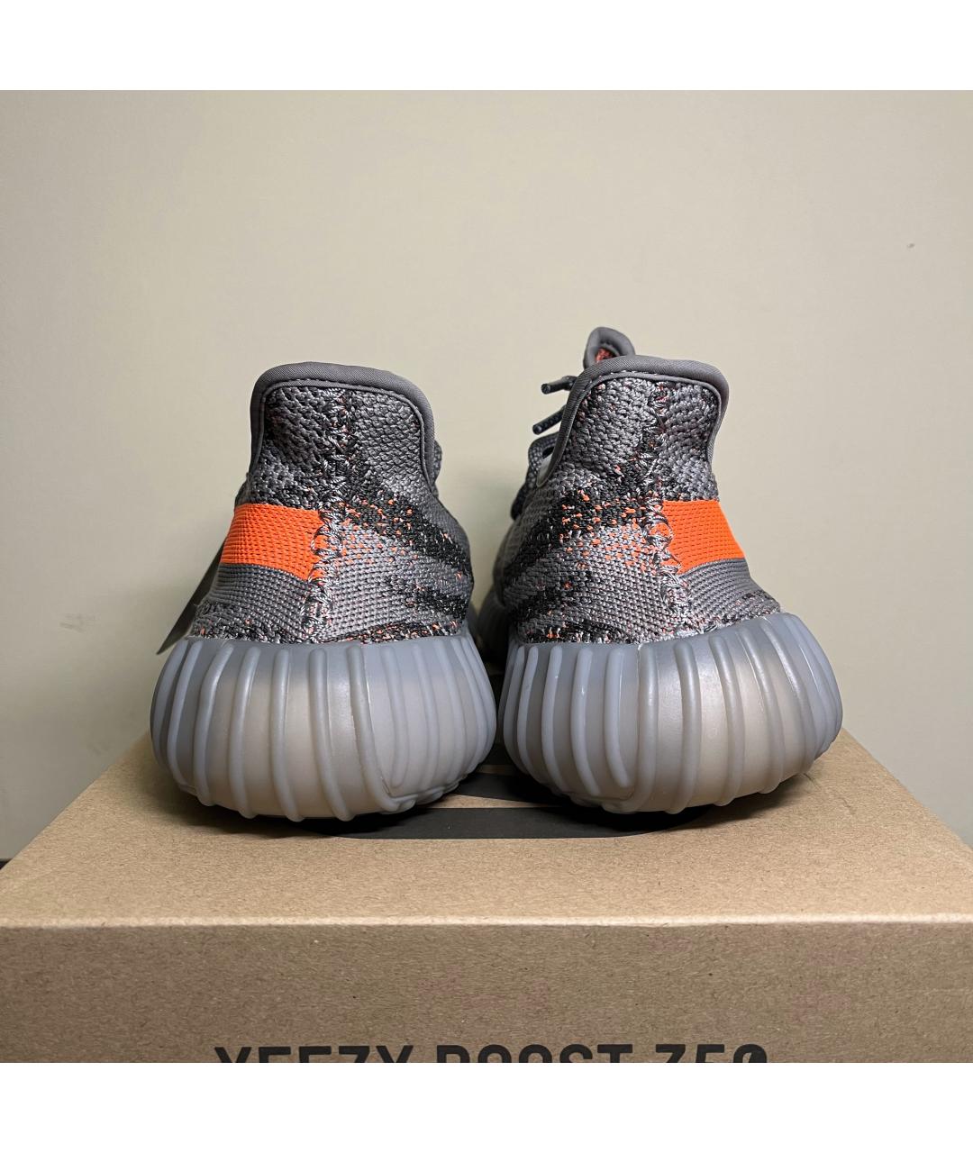 ADIDAS YEEZY Серые текстильные низкие кроссовки / кеды, фото 7