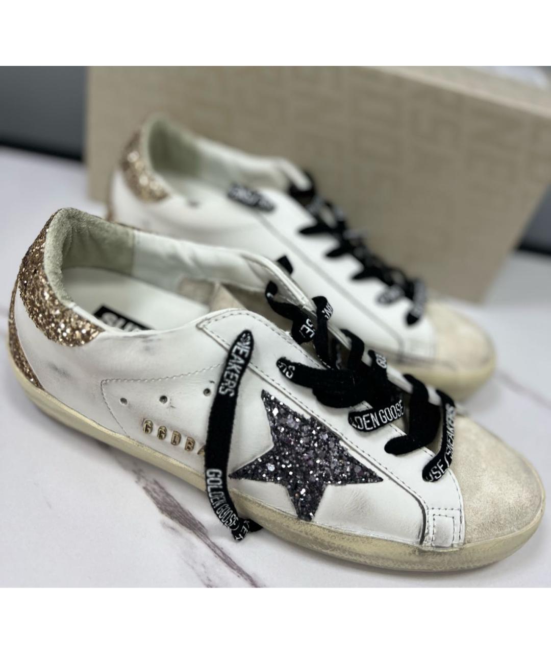 GOLDEN GOOSE DELUXE BRAND Белые кожаные кеды, фото 6