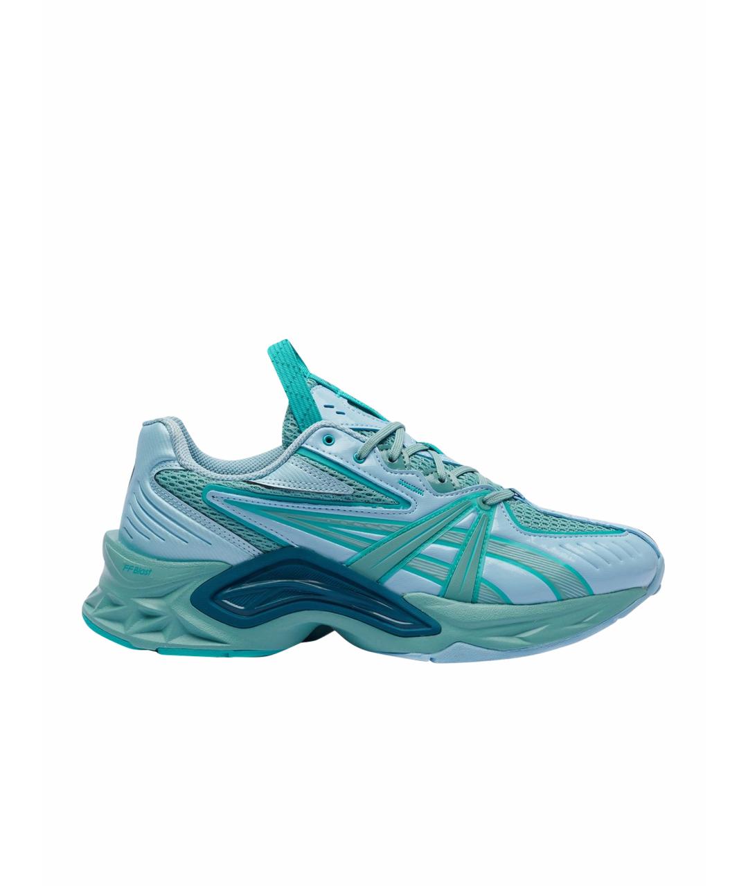 ASICS Голубые низкие кроссовки / кеды из лакированной кожи, фото 1