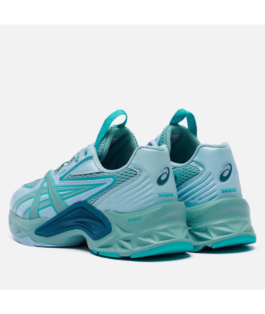 ASICS Голубые низкие кроссовки / кеды из лакированной кожи, фото 4