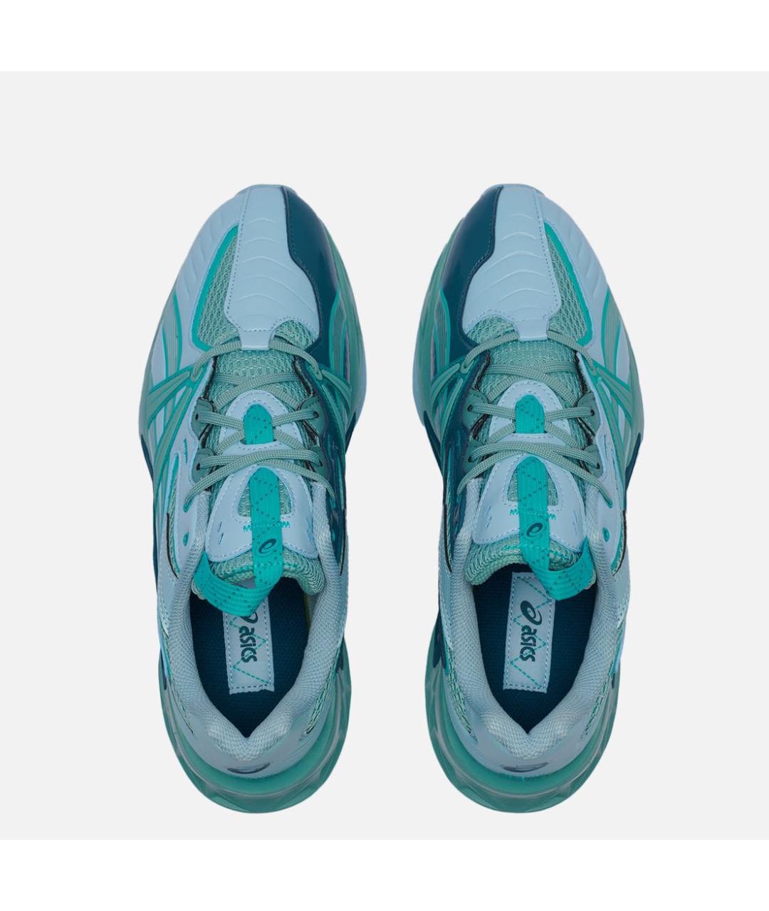 ASICS Голубые низкие кроссовки / кеды из лакированной кожи, фото 3