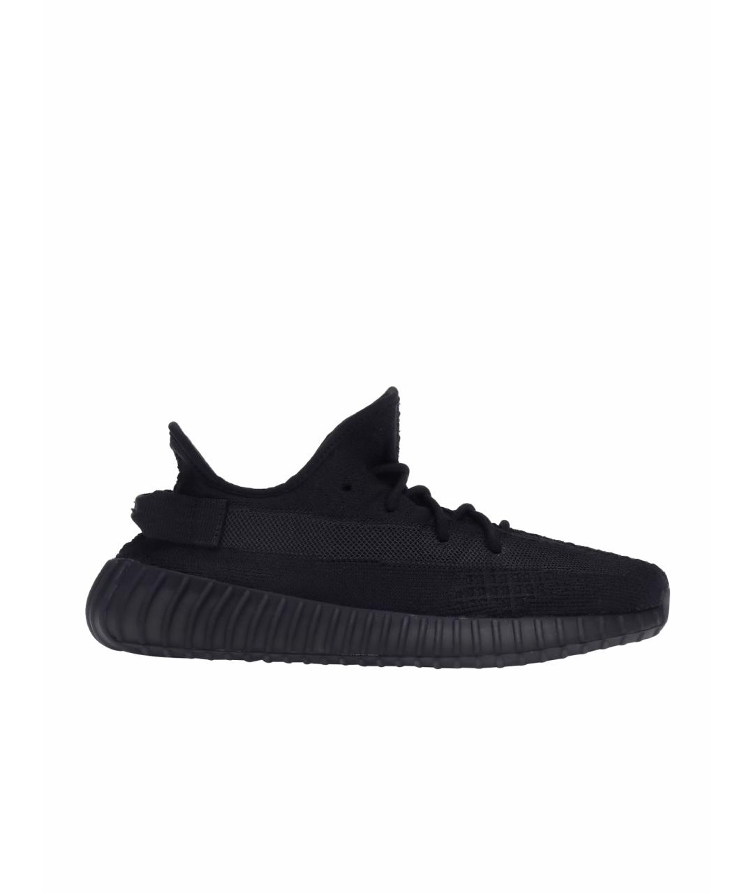 ADIDAS YEEZY Черные текстильные низкие кроссовки / кеды, фото 1