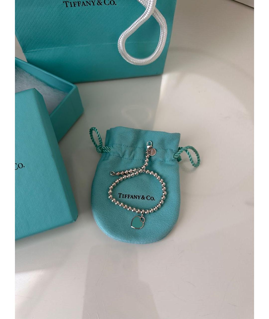 TIFFANY&CO Бирюзовый серебряный браслет, фото 3