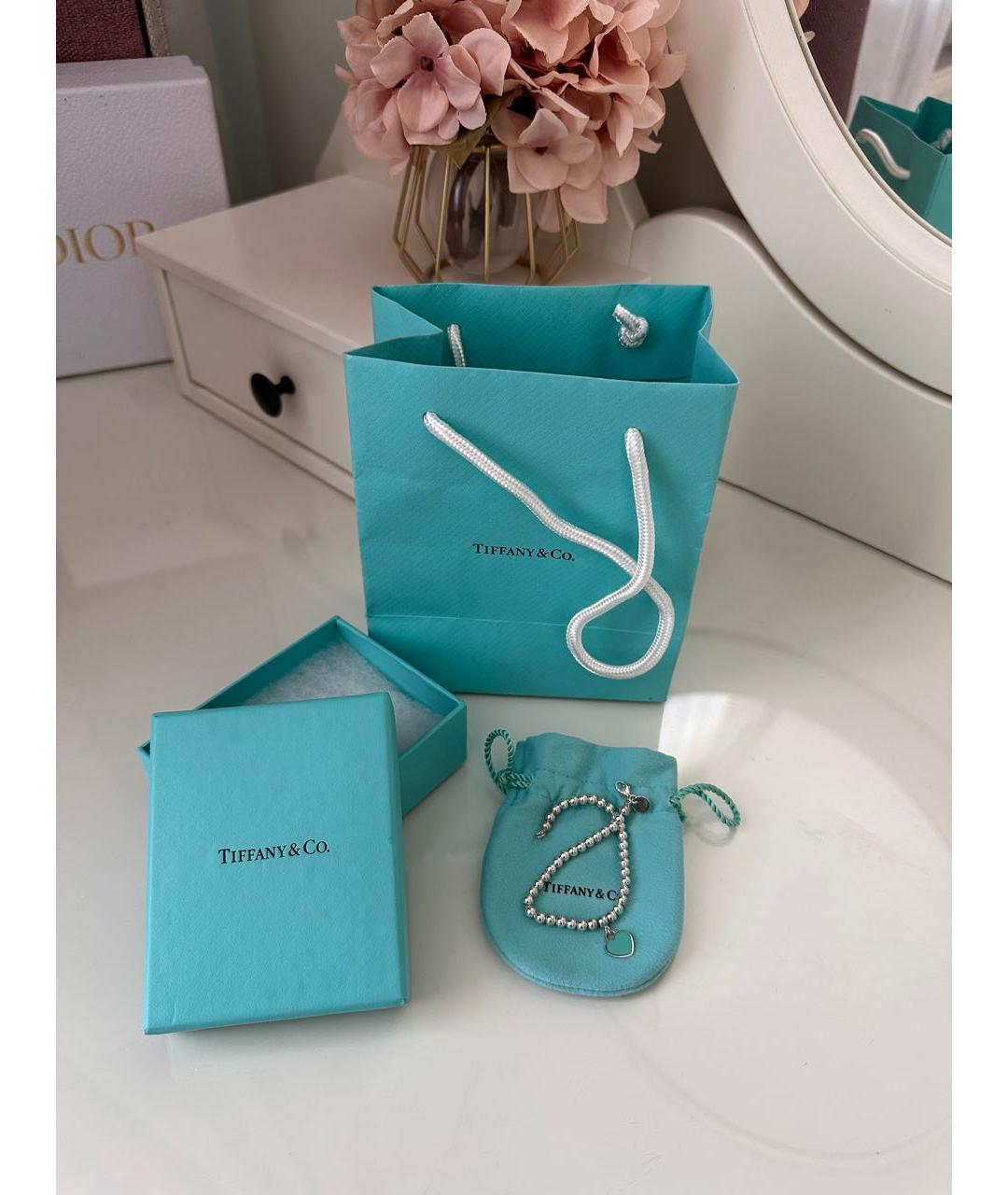 TIFFANY&CO Бирюзовый серебряный браслет, фото 2