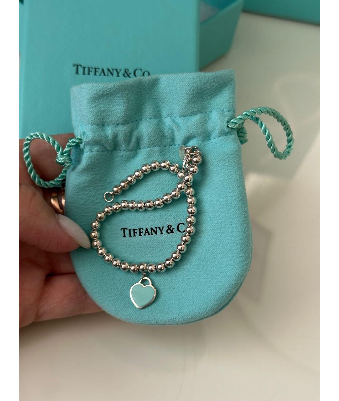 TIFFANY&CO Бирюзовый серебряный браслет, фото 4