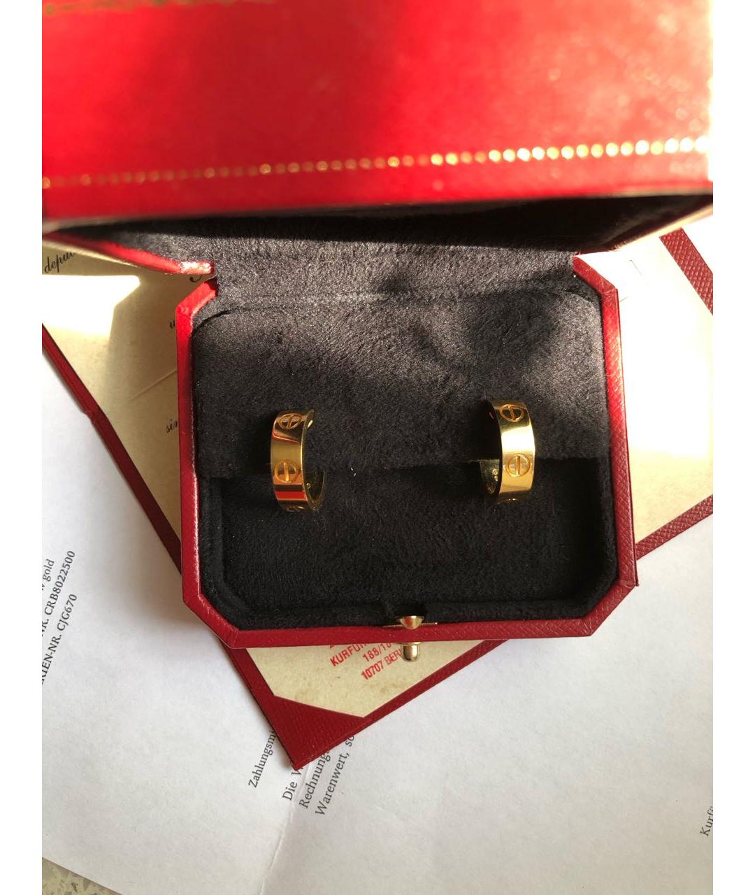 CARTIER Желтые серьги из желтого золота, фото 5