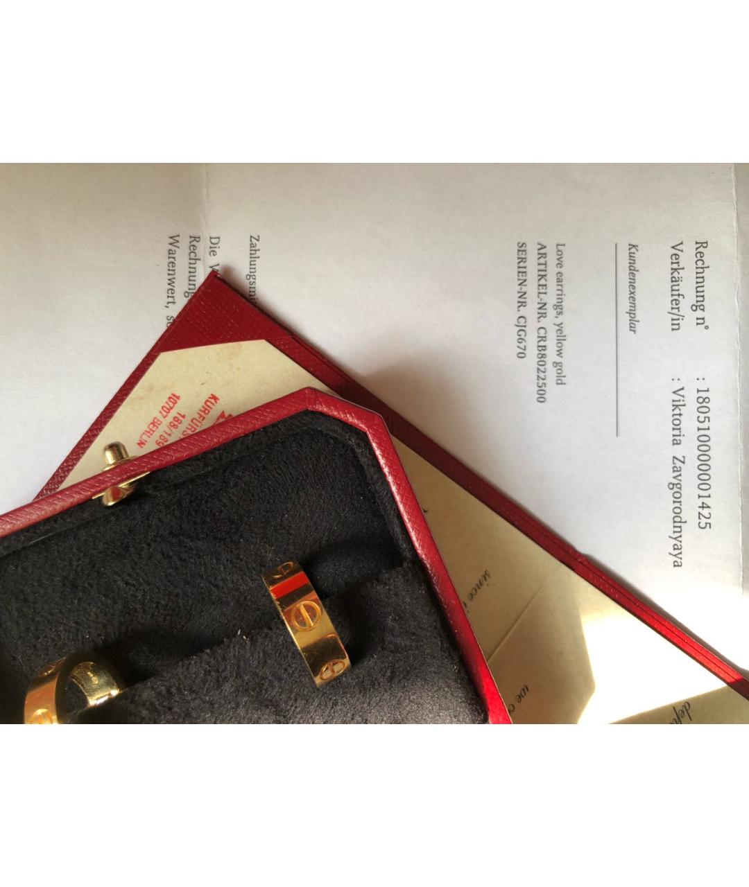 CARTIER Желтые серьги из желтого золота, фото 4