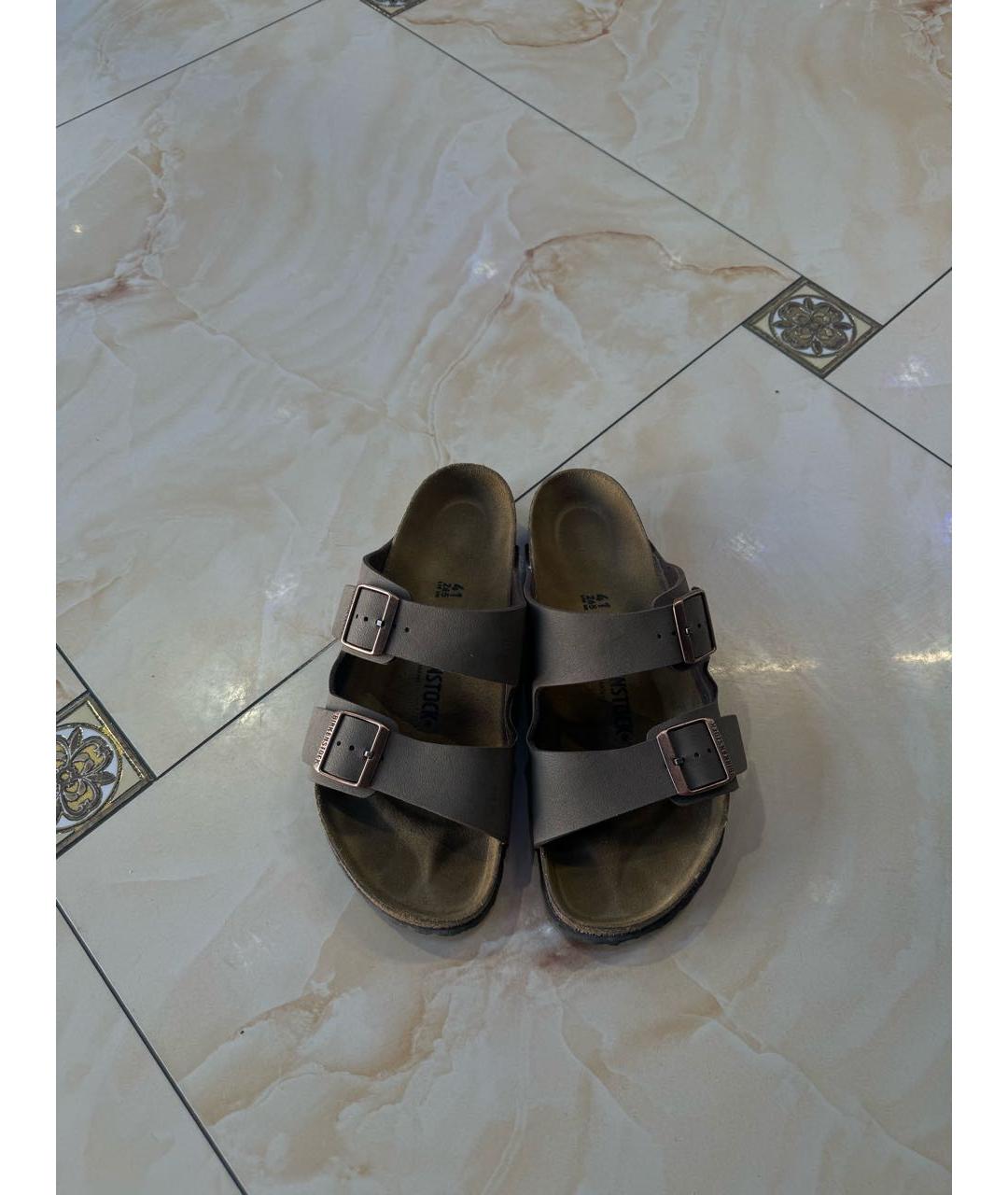 BIRKENSTOCK Коричневые шлепанцы, фото 2