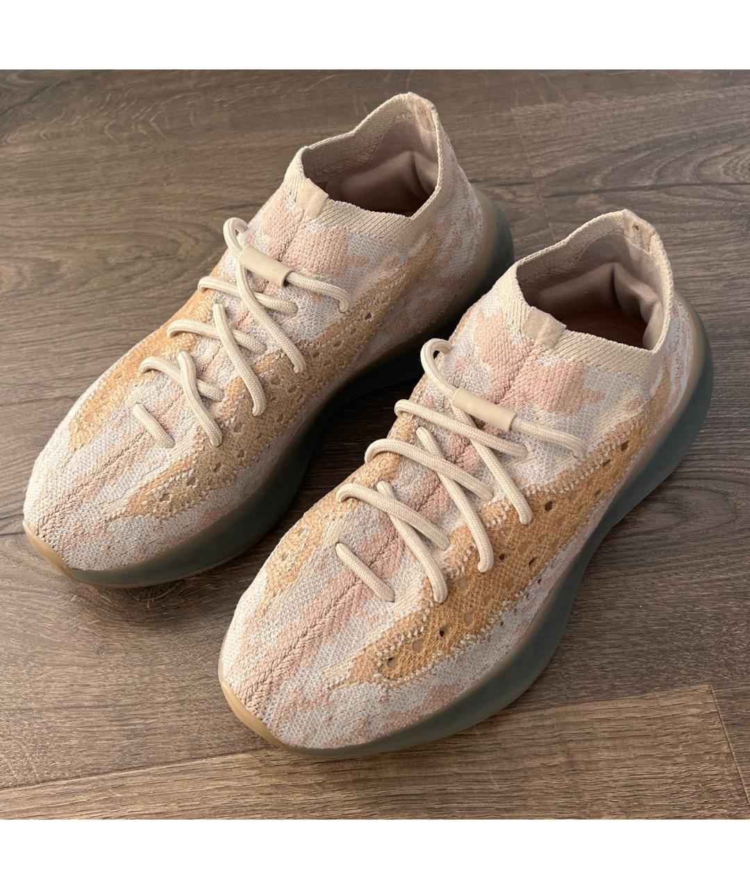 ADIDAS YEEZY Бежевые текстильные кроссовки, фото 3