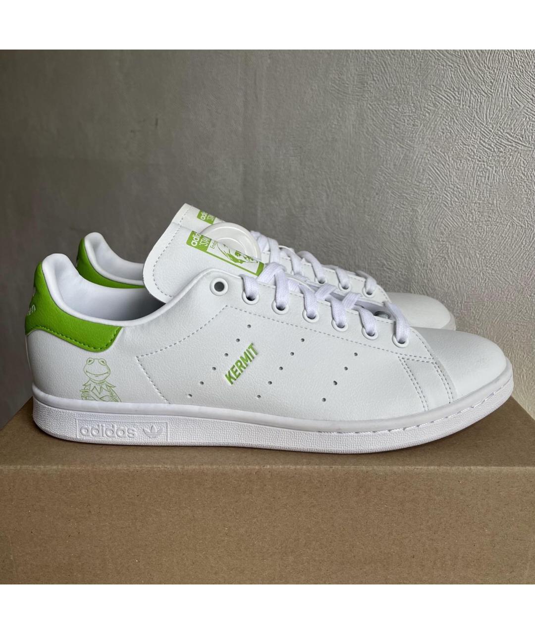 ADIDAS Белые кожаные низкие кроссовки / кеды, фото 2