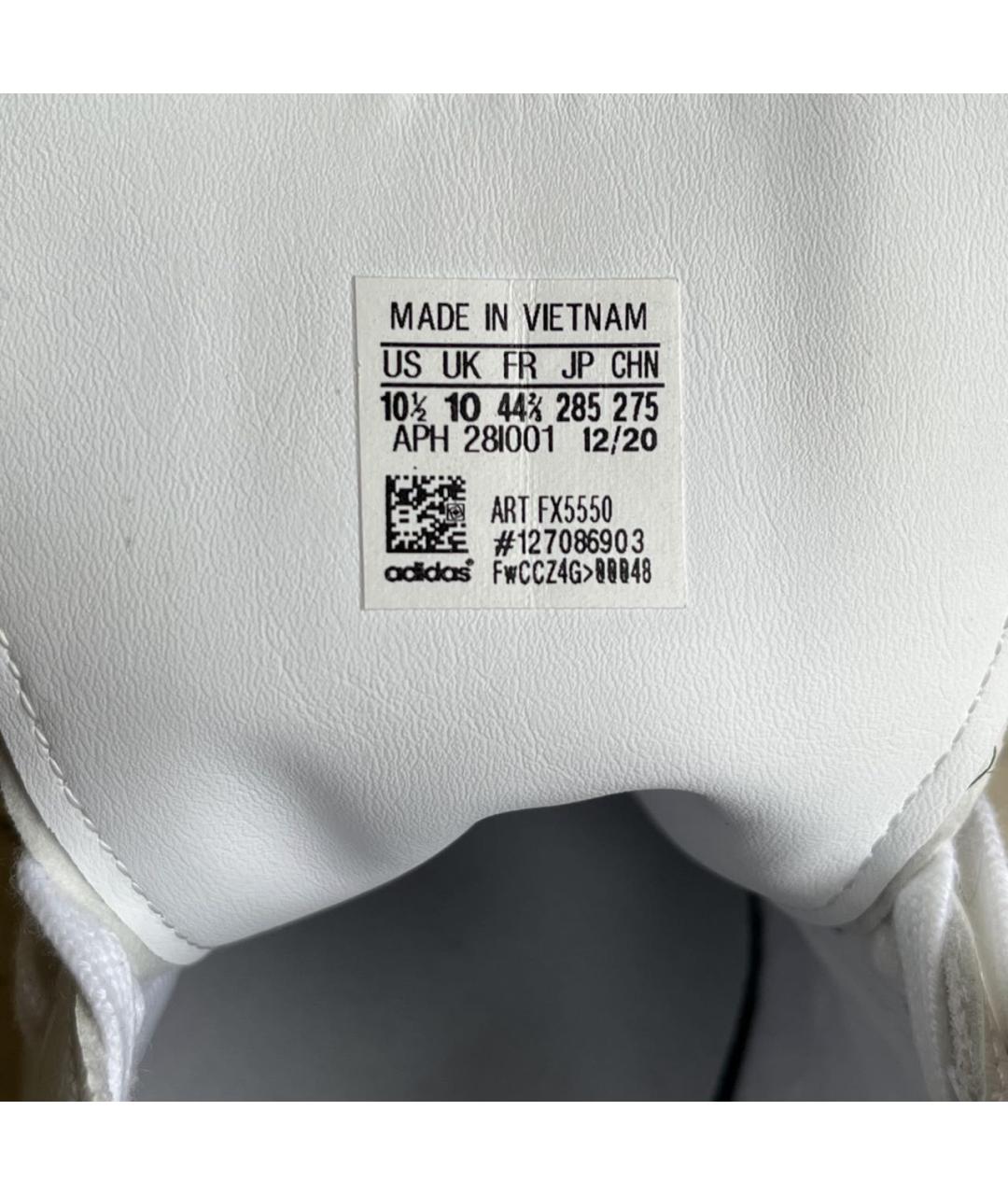 ADIDAS Белые кожаные низкие кроссовки / кеды, фото 8