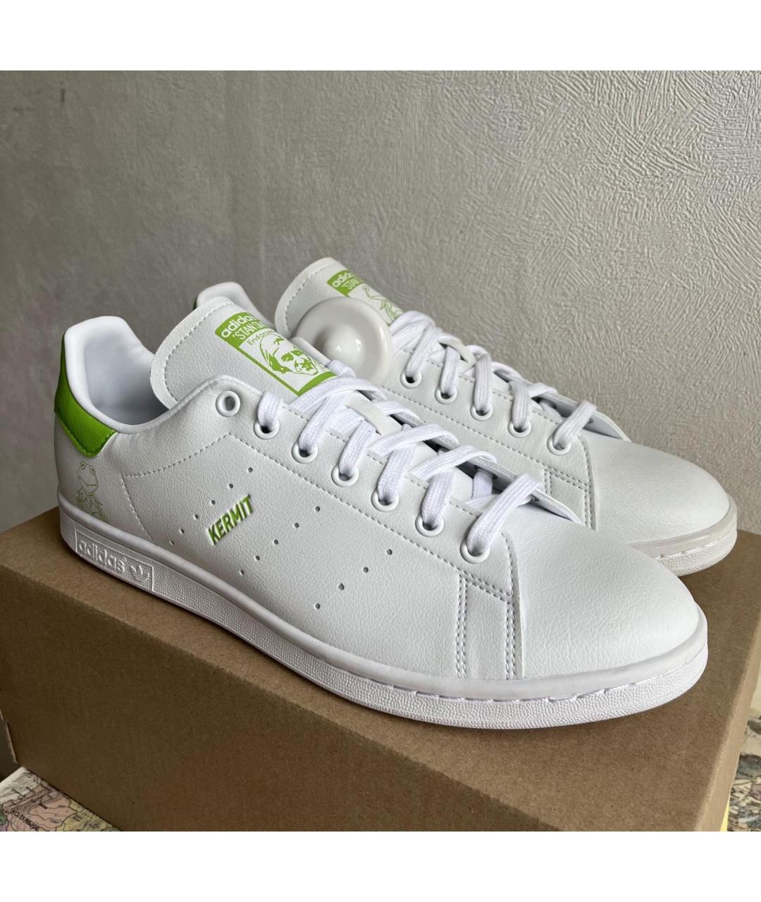 ADIDAS Белые кожаные низкие кроссовки / кеды, фото 3