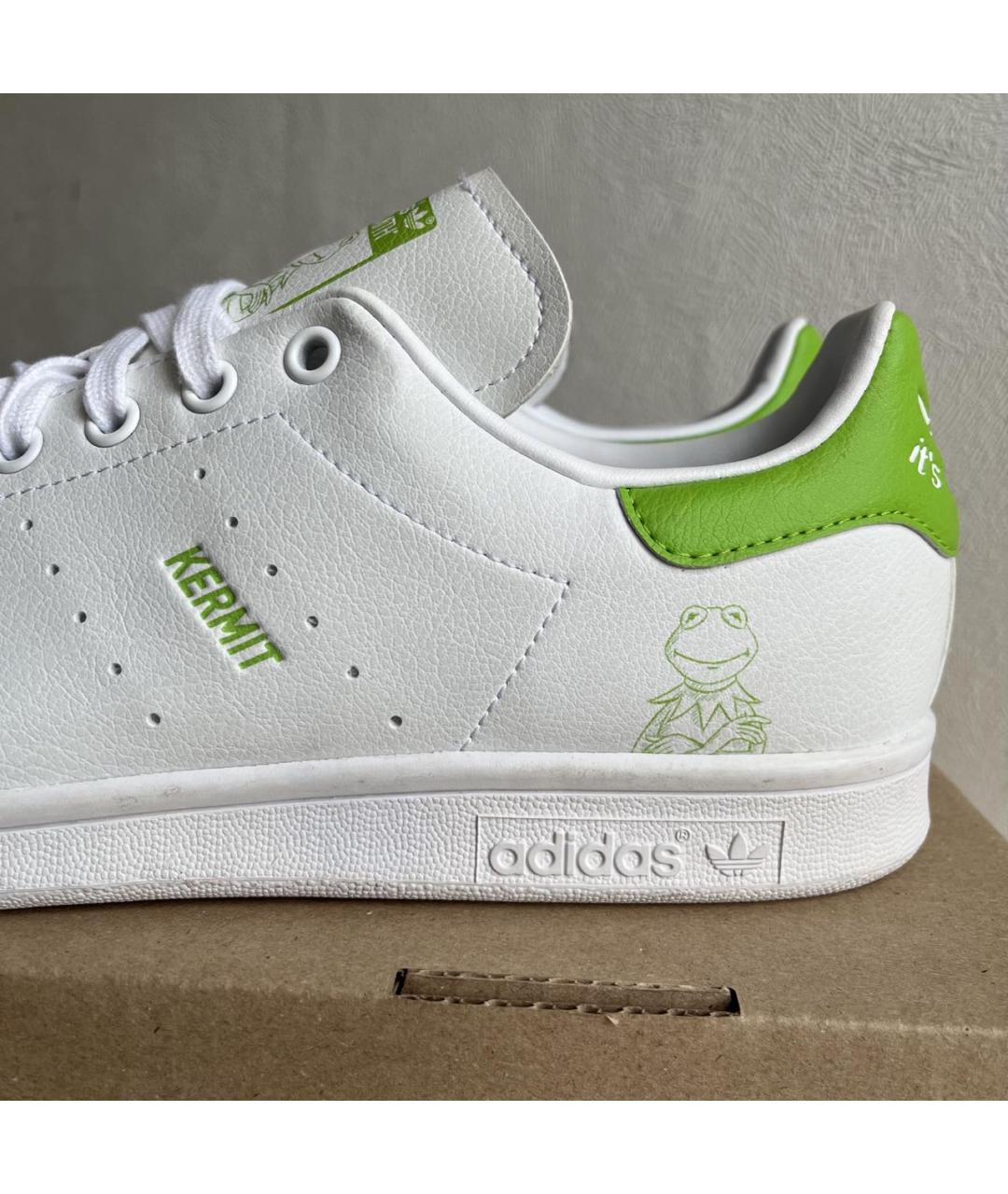 ADIDAS Белые кожаные низкие кроссовки / кеды, фото 6