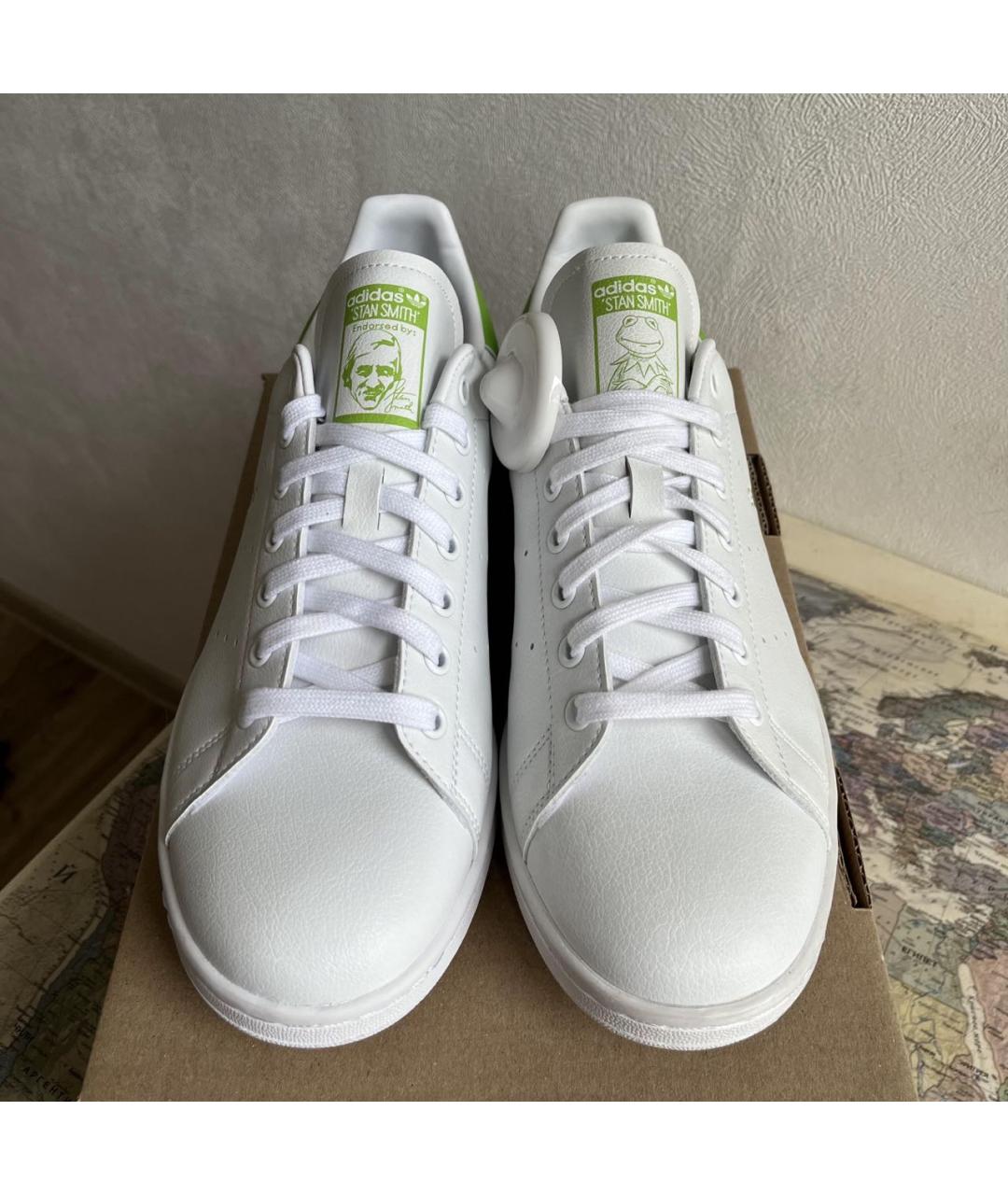 ADIDAS Белые кожаные низкие кроссовки / кеды, фото 4