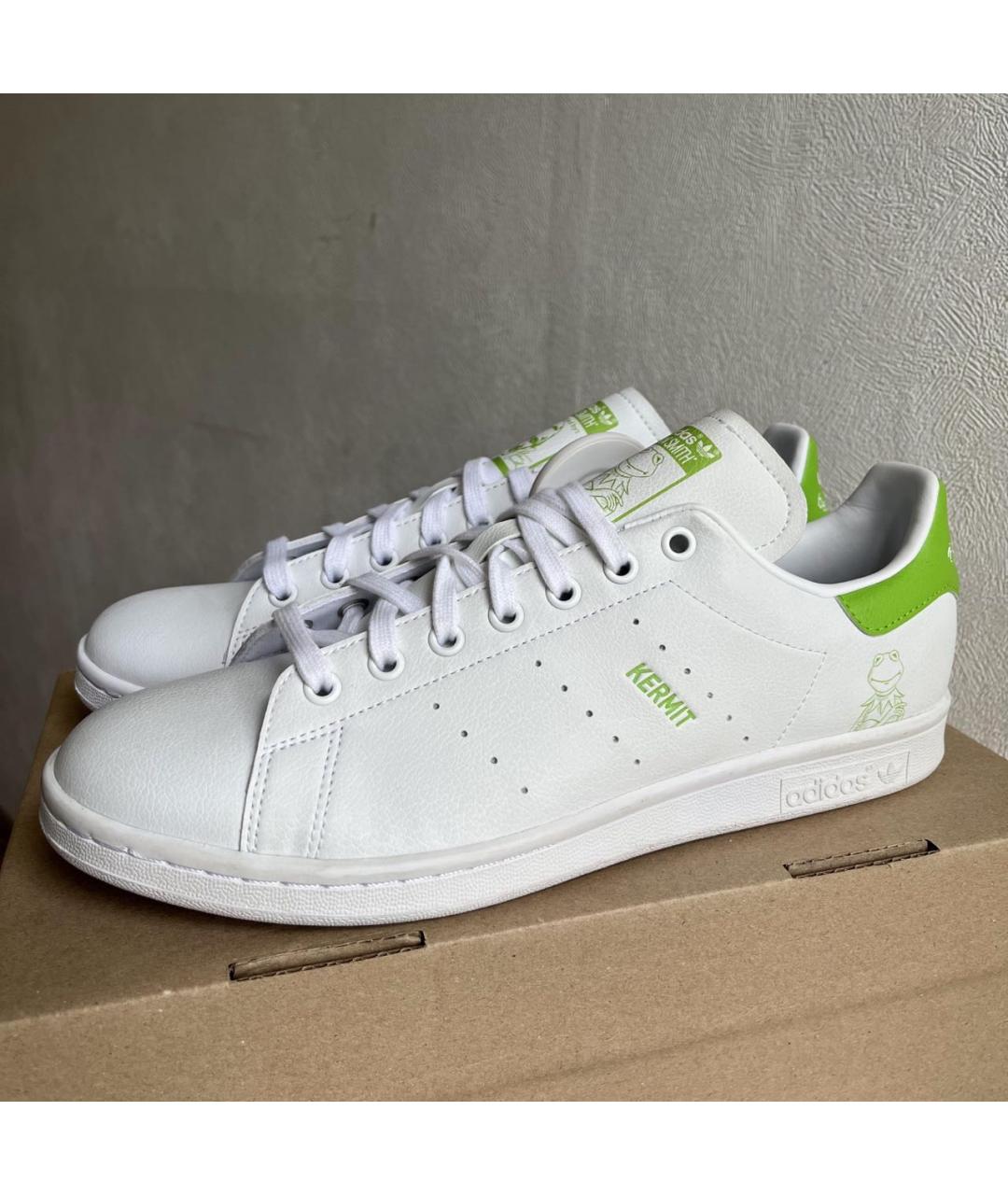 ADIDAS Белые кожаные низкие кроссовки / кеды, фото 5