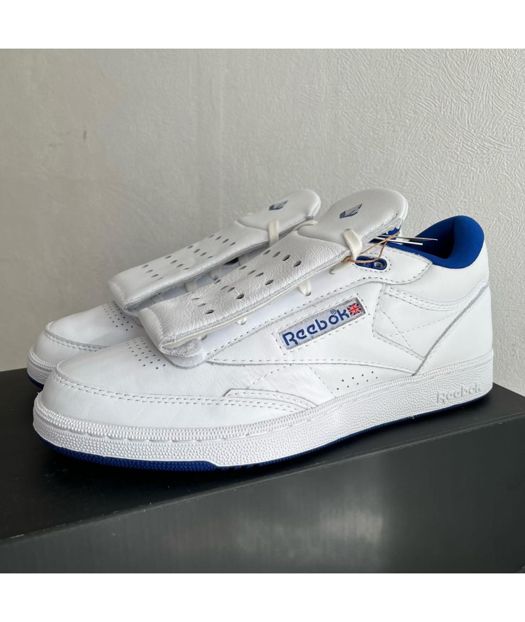 REEBOK Белые кожаные низкие кроссовки / кеды, фото 4