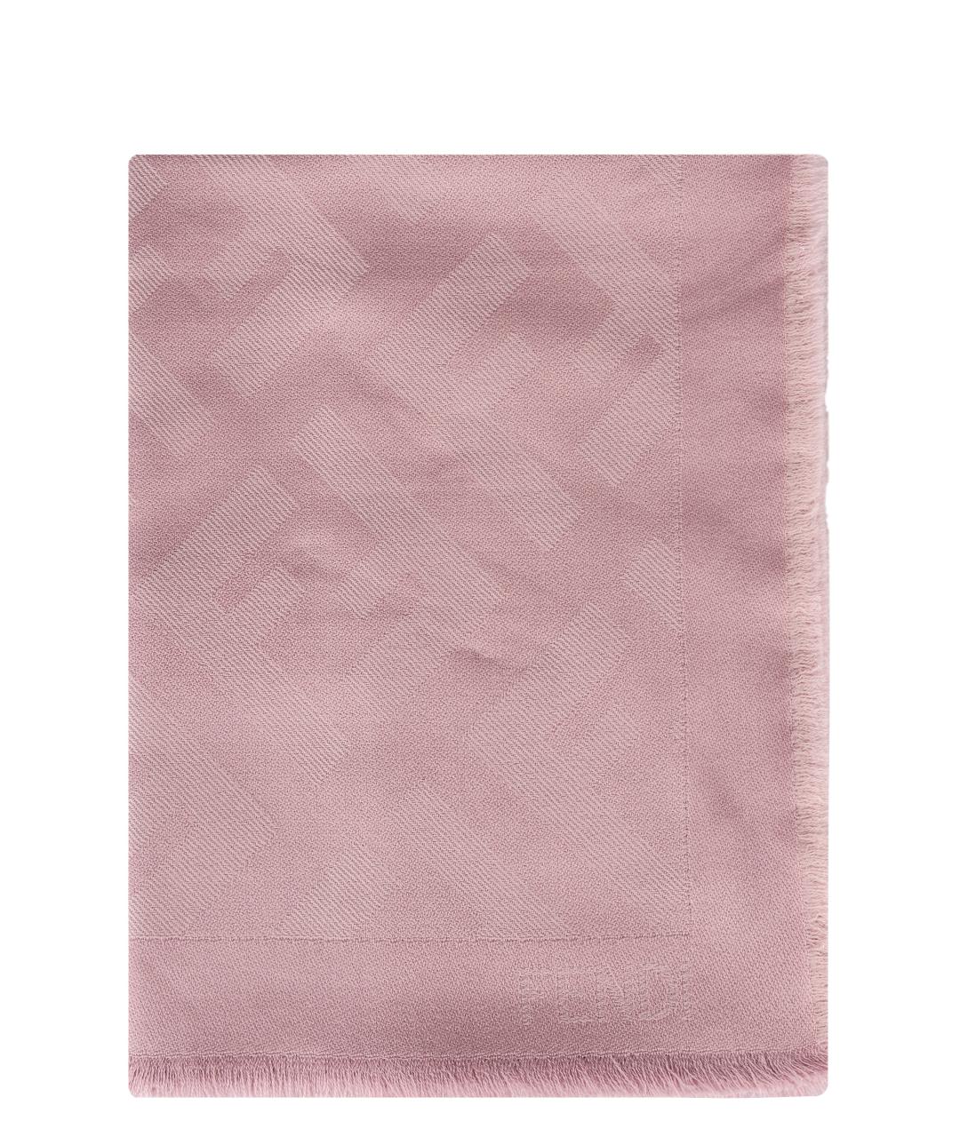 FENDI Розовый шерстяной шарф, фото 2