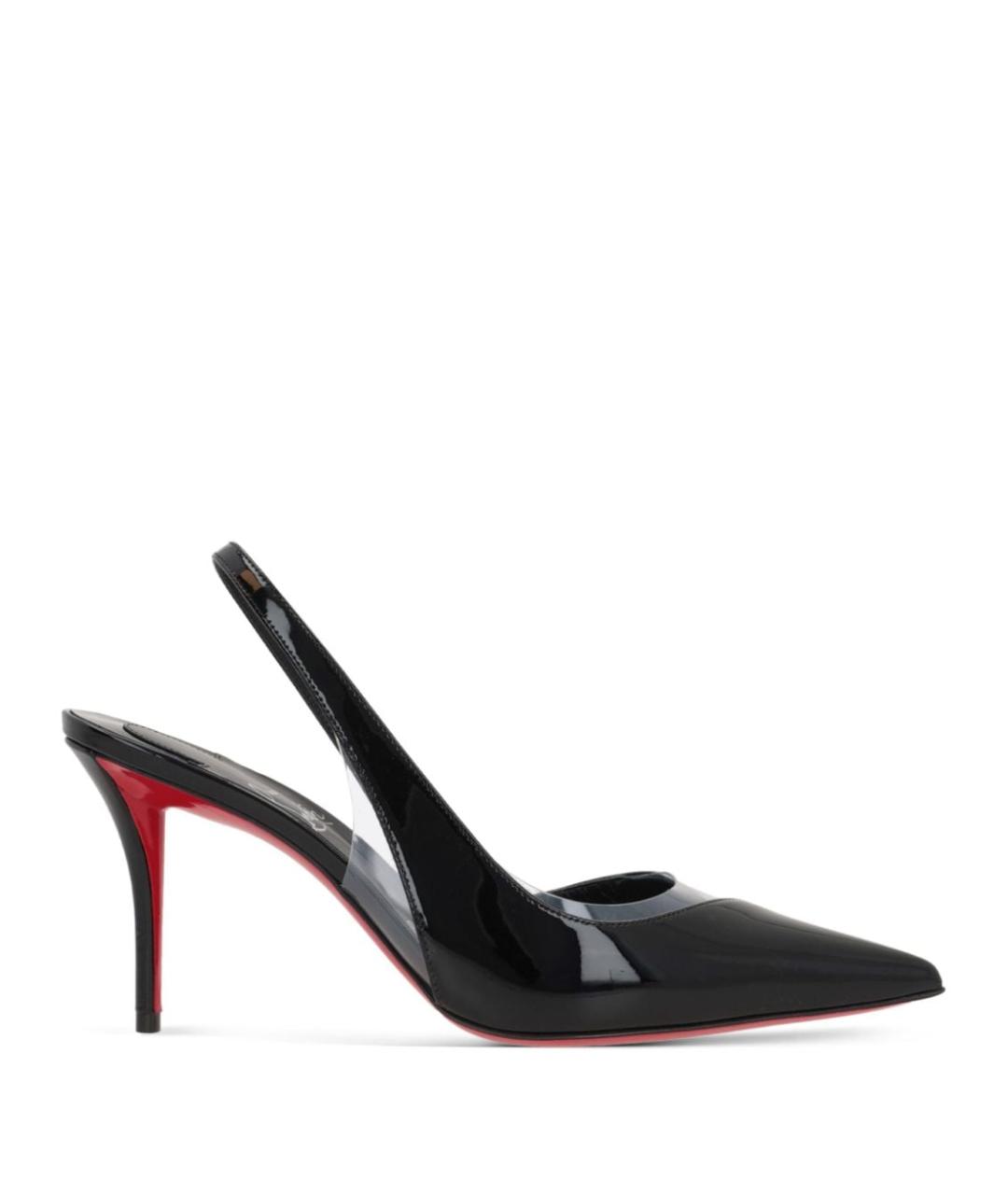 CHRISTIAN LOUBOUTIN Черные кожаные туфли, фото 1