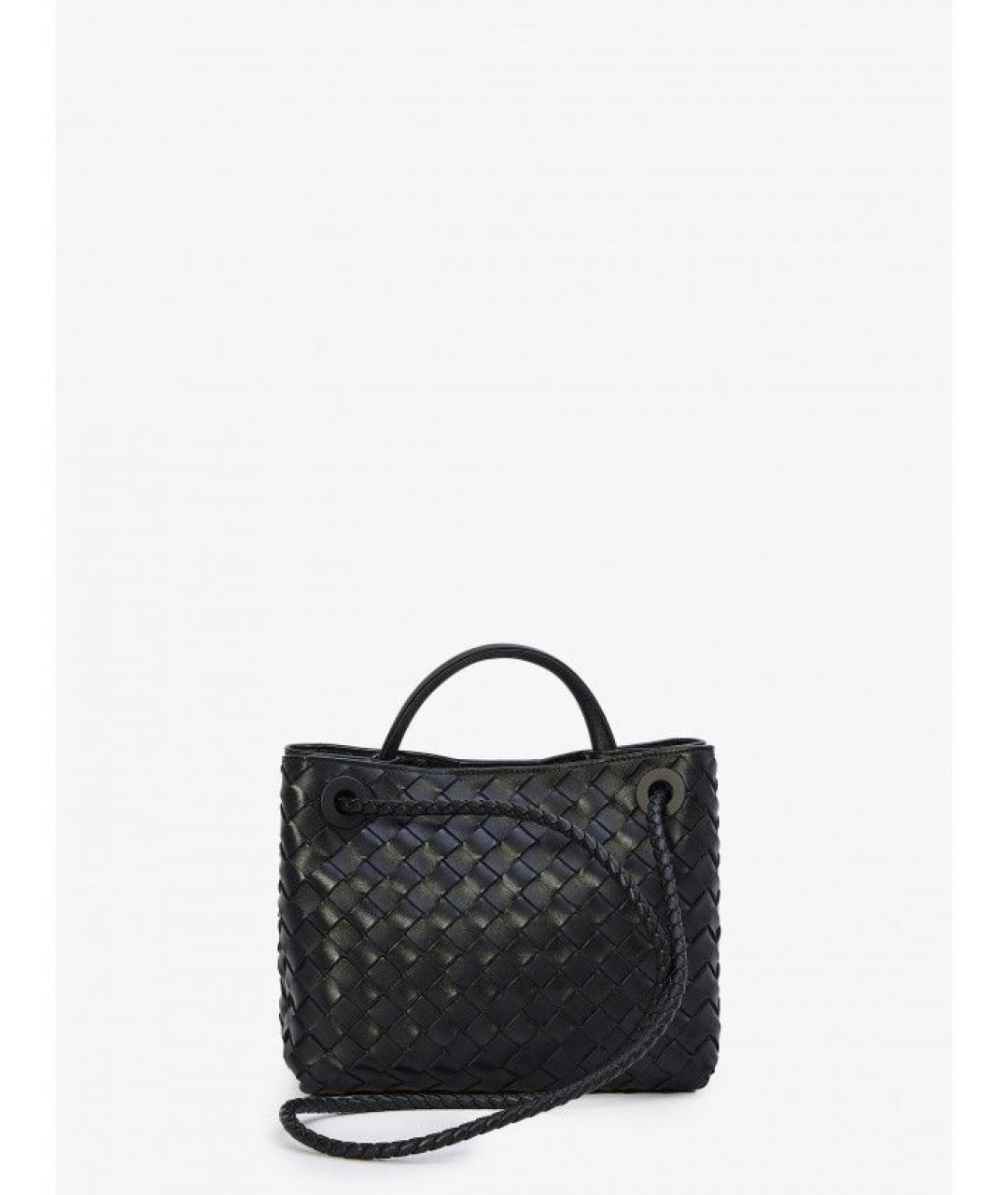 BOTTEGA VENETA Черная кожаная сумка тоут, фото 3