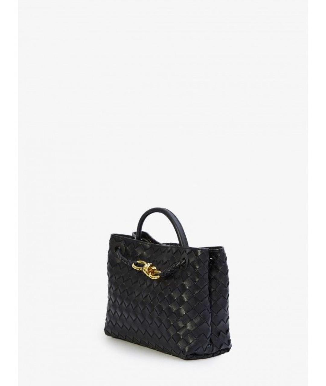 BOTTEGA VENETA Черная кожаная сумка тоут, фото 2