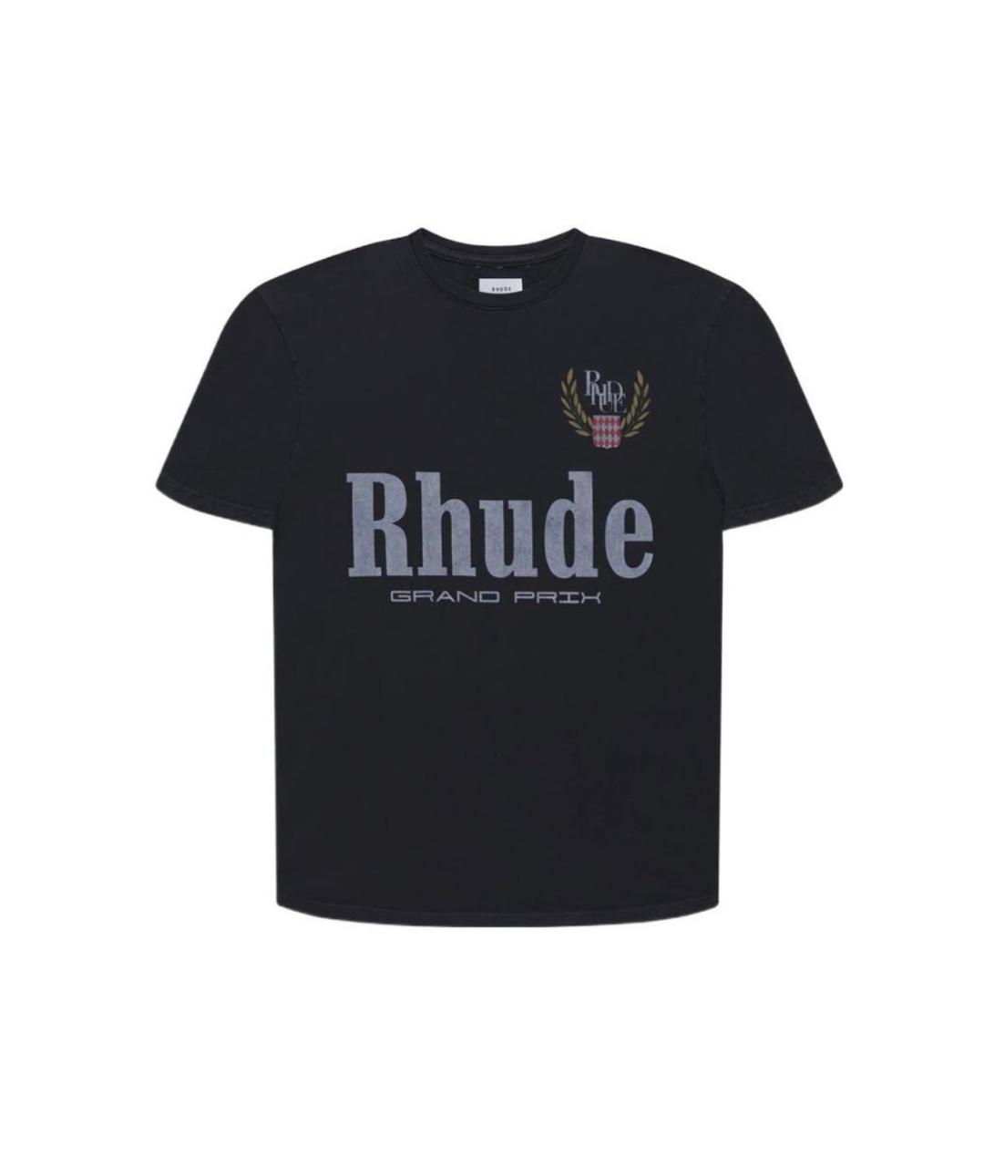 RHUDE Черная футболка, фото 1